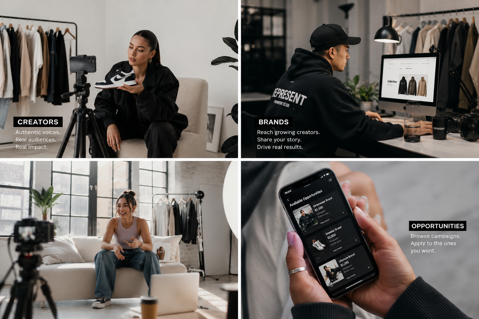 Creators, emerging brands, and sponsorship opportunities available through BrandDrop.